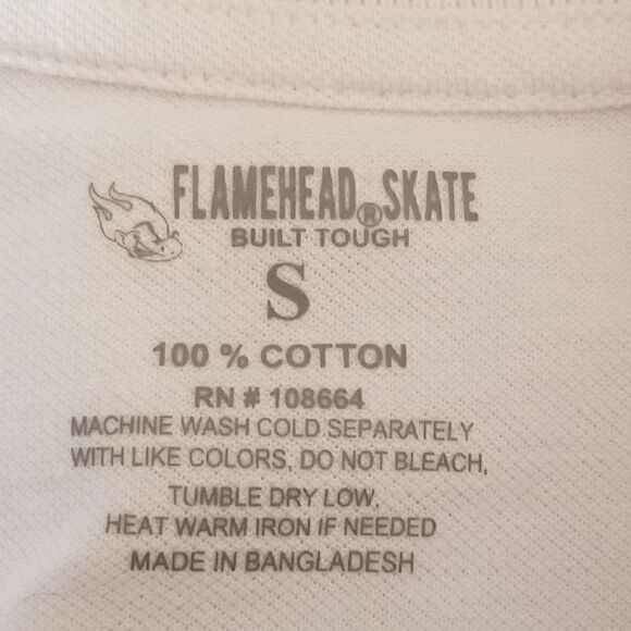 Flamehead Skate Boys Polo Shirt (size S) - Picture 3 of 3